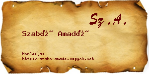 Szabó Amadé névjegykártya